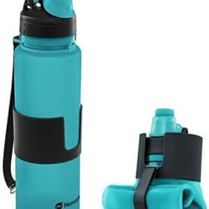 Nomader Collapsible Water Bottle - Leak Proof Twist Cap - BPA Free, 22 oz