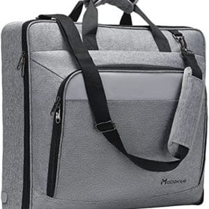 Modoker Suit Luggage Garment Bag with Shoulder Strap, Suit Carry on Bag Hanging Suitcase Garment Bags for Men Women Business Travel, Grey