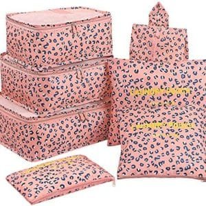 Mossio 7 Set Packing Cubes with Shoe Bag - Travel Carry On Luggage Organizer