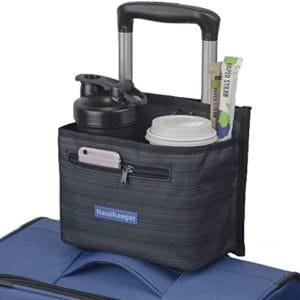 Luggage Travel Cup Holder Attachment Drink Carrier Caddy for Beverages Holds Coffee Mugs and Tumblers Fits Roll Suitcase Handles Free Your Hand Unique Essential Flight Attendant Accessories for Plane