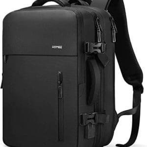 HOMIEE Travel Backpack 40L Flight Approved Carry On Backpack for Men Women, Expandable Large Daypack Luggage Backpack Weekender Bag Water Resistant Business Backpack Fits 15.6 Inch Laptop
