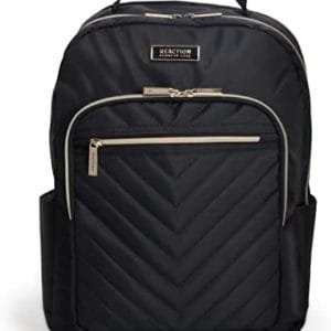 Kenneth Cole Reaction Women's Chelsea 15" Laptop Bag Computer Bookbag for Work, School, College, Nurse, Travel Daypack Purse Backpack, Black