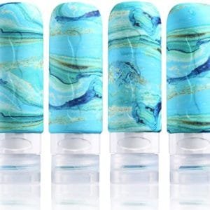 Gemice Travel Bottles for Toiletries Tsa Approved Travel Size 3oz Containers BPA Free Leak Proof Travel Tubs Refillable Liquid Travel Accessories for Cometic Shampoo and Lotion Soap (4 Pack)