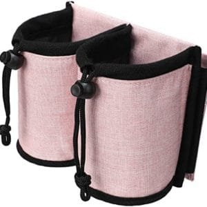 Luggage Cup Holder Travel Cup Holder Luggage Cup Holder Attachment Drinks Carrier for Drink Beverages Coffee Mugs(Pink)
