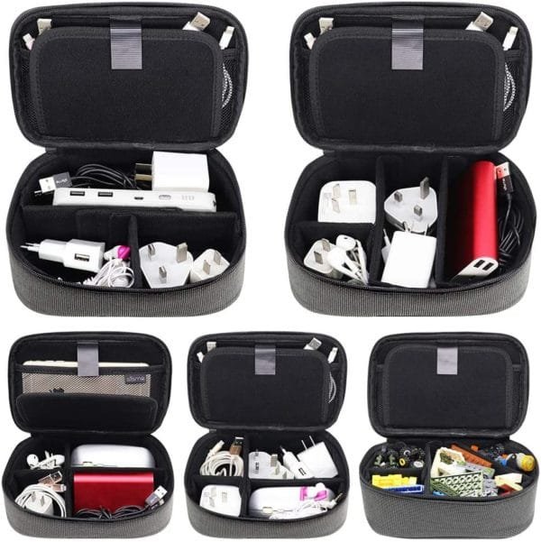 sisma Travel Cords Organizer Universal Small Electronic Accessories Carrying Bag for Phone Chargers Cables Adapter USB Sticks Mouse SD Cards - Starlight Special Edition - Image 5