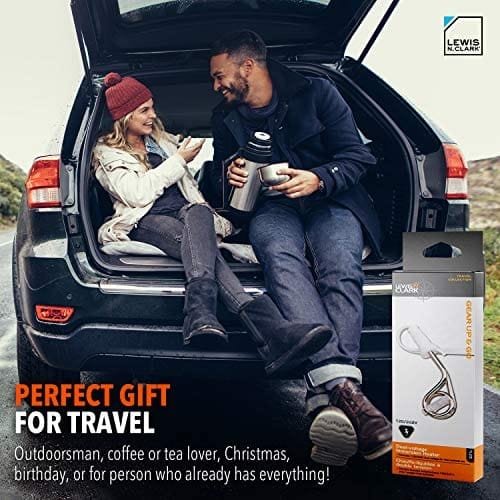 Lewis N. Portable Immersion Water Heater + Electric Kettle Alternative for Coffee, Tea + Hot Chocolate, Camping, Travel + Office w/Travel Adapter, White, 120/240v - Image 8