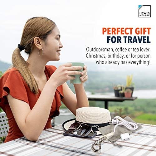 Lewis N. Portable Immersion Water Heater + Electric Kettle Alternative for Coffee, Tea + Hot Chocolate, Camping, Travel + Office w/Travel Adapter, White, 120/240v - Image 9