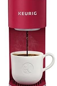 Keurig K-Mini Plus Coffee Maker, Single Serve K-Cup Pod Coffee Brewer, 6 to 12 oz. Brew Size, Stores up to 9 K-Cup Pods, Cardinal Red