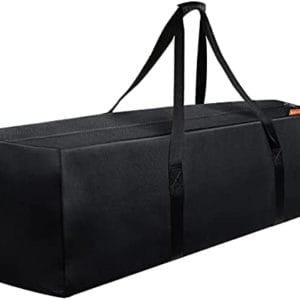 INFANZIA 47 Inch Zipper Travel Duffel Gym Sports Luggage Bag, Water Resistant Oversize, Black