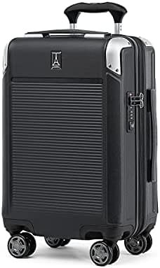 Travelpro Platinum Elite Hardside Expandable Spinner Wheel Luggage TSA Lock Hard Shell Polycarbonate Suitcase, Shadow Black, Compact Carry-On 20-Inch