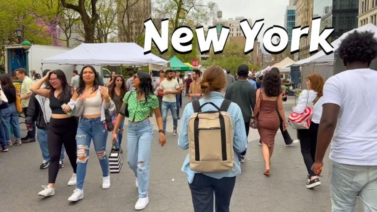 New York City April 2023 – USA 4k video Travel vlog – Manhattan Walking Tour