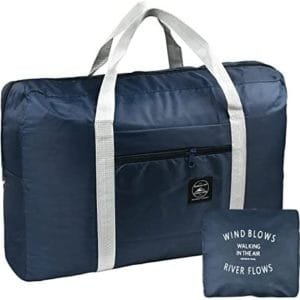 New Large Capacity Travel Duffel Tote Bag,Men's or women's Luggage Storage Bag,Portable Travel Bag Clothes Storage Bag Foldable Travel Bags Tote Carry Waterproof WeeKender Bag (Dark blue)