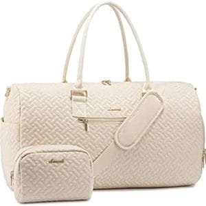 LOVEVOOK Travel Duffle Bag, Weekender Bag for Women with Toiletry Bag, Carry on Overnight Bag with Shoe Compartment, Gym Duffel Bag with Wet Pocket, Mommy Hospital Bags for Labor and Delivery