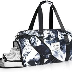 GGOV Duffle Bag Suitable Travel Sports Gym Luggage Crossbody Tote bag with Shoe Compartment and Trolley Sleeve Carry on Duffel Bag for Women and Men Collapsible with Zipper,Multiple Pockets