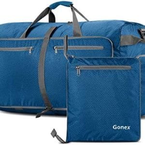 Gonex 40L 60L 80L 100L 150L Large Foldable Travel Duffle Bag with Shoes Compartment, Packable Lightweight Water Repellent Duffel Bag for Camping Gym Weekender Bag