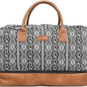 Oflamn Weekender Bag for Women Carry-On Luggage Bohemian style Duffle Bag Overnight Bags 1-3 Days Travel Bags with Separated Shoes Compartment
