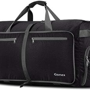 Gonex 40L 60L 80L 100L 150L Large Foldable Travel Duffle Bag with Shoes Compartment, Packable Lightweight Water Repellent Duffel Bag for Camping Gym Weekender Bag
