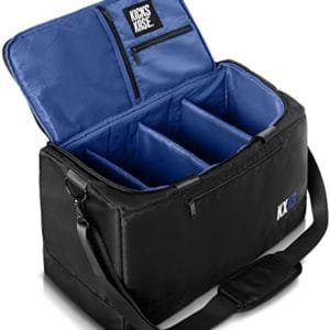KXKS. Kicks Kase Essential Sneaker Duffle Bag - Travel Duffel Bags for Shoes, Travel Sneaker Bag, Perfect Gym Sports Bag, Traveling & Luggage, Heavy Duty Travel Accessories (Black/Blue)