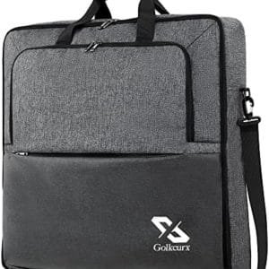 Golkcurx Garment Bags for Travel, Large Suit bags for Men Women Travel with Shoulder Strap, Foldable Carry On Garment Bag Gifts for Business Trip - 2 in 1 Hanging Suit Travel bags (Black)