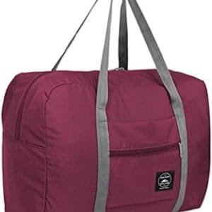 Large Capacity Fashion Travel Bag For Man Women Bag Travel Carry On Luggage Bag Gift for Hospital Maternity Mommy Gym (Wine, 12.60"*18.90"*6.30")