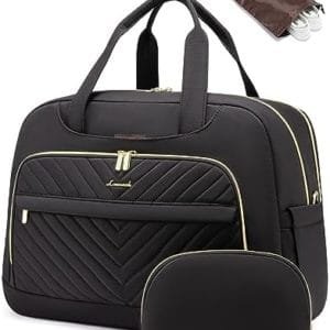 LOVEVOOK Travel Duffle Bag, Weekender Overnight Bag for Women with Laptop Compartment Travel Bag With Wet Pocket & Shoe Bag Carry On Bag for Airplanes Travel, Business Trips